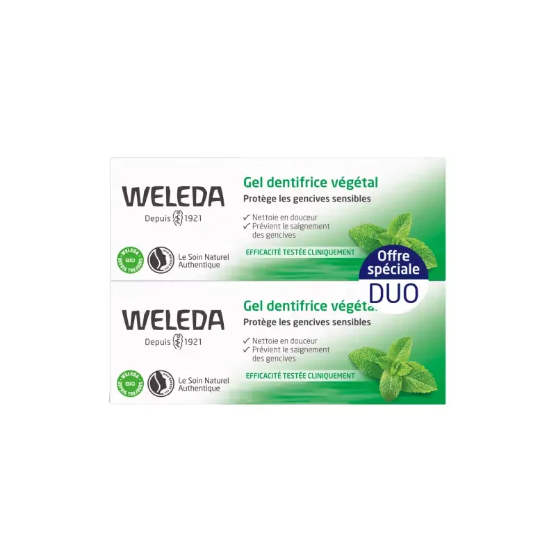 Weleda Gel Dentifrice Végétal 2X75ml - Univers Pharmacie