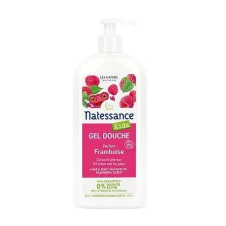 Natessance Kids Gel Douche Framboise 500ml - Univers Pharmacie
