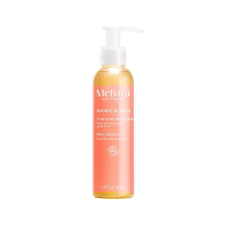Melvita Source de Roses Huile Lactée Démaquillante Bio 145ml - Univers Pharmacie