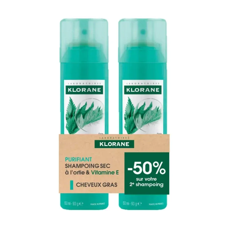 Klorane Shampooing Sec Purifiant 2X150ml - Univers Pharmacie