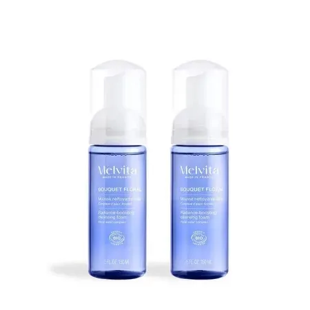 Melvita Bouquet Floral Mousse Nettoyante Éclat 2X150ml - Univers Pharmacie