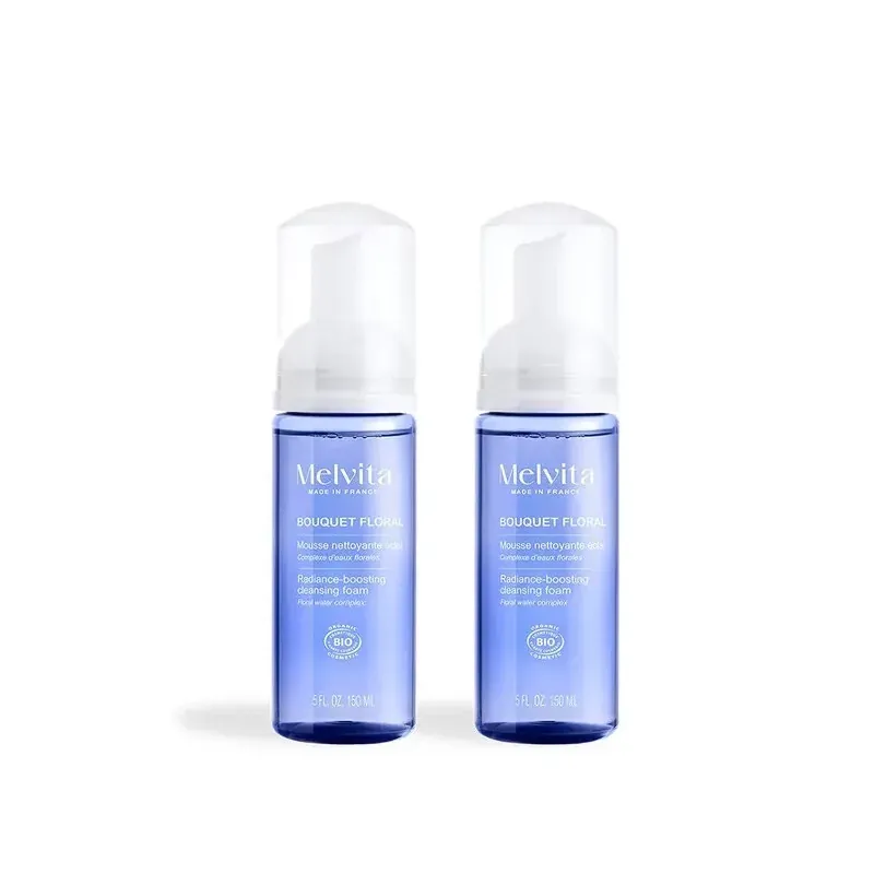 Melvita Bouquet Floral Mousse Nettoyante Éclat 2X150ml - Univers Pharmacie