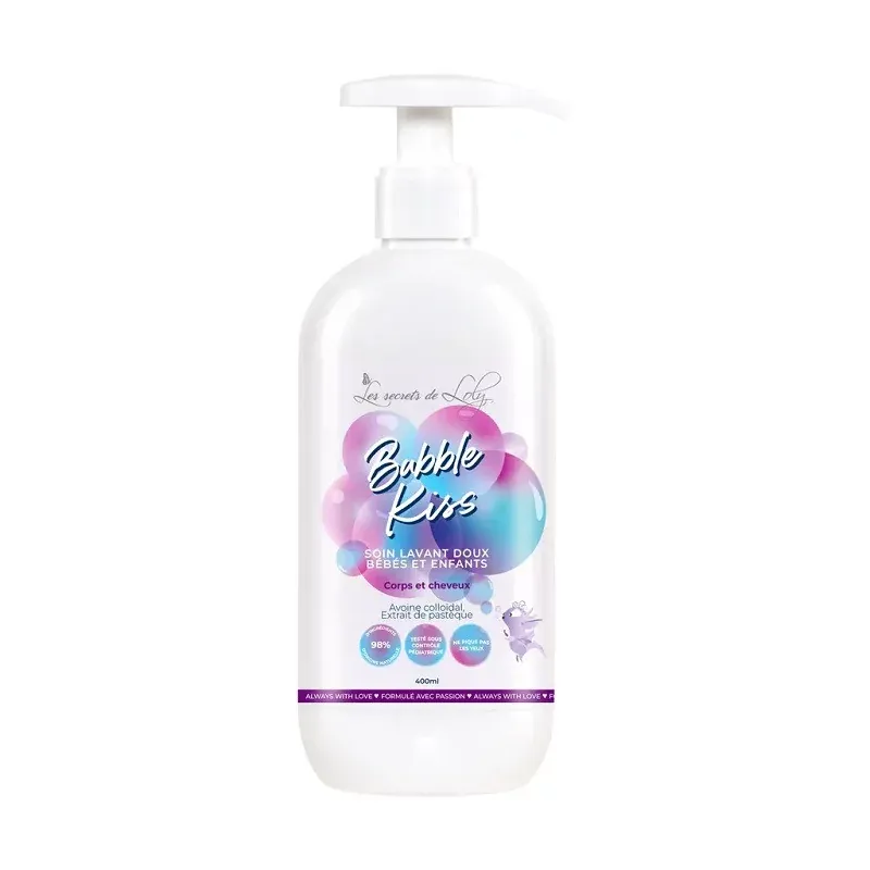 Les Secrets de Loly Bubble Kiss Soin Lavant Doux Bébés et Enfants 400ml - Univers Pharmacie