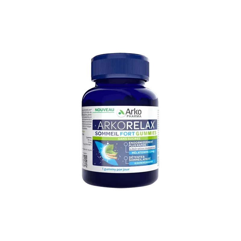 Arkopharma Arkorelax Sommeil Fort Gummies sans sucres X60 - Univers Pharmacie