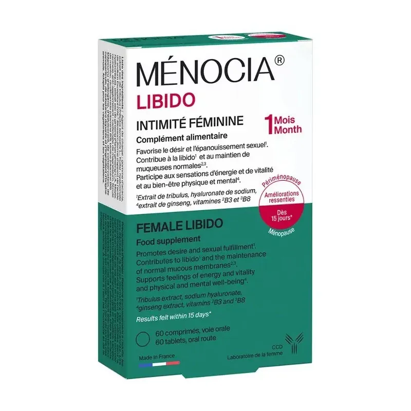 Ménocia Libido Intimité Féminine 60 comprimés - Univers Pharmacie