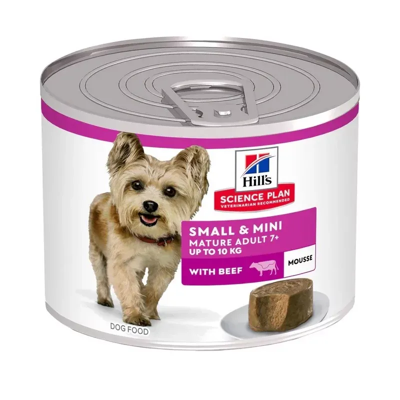Hill's Science Plan Small & Mini Mature Adult 7+ 10kg Boeuf Mousse 200g