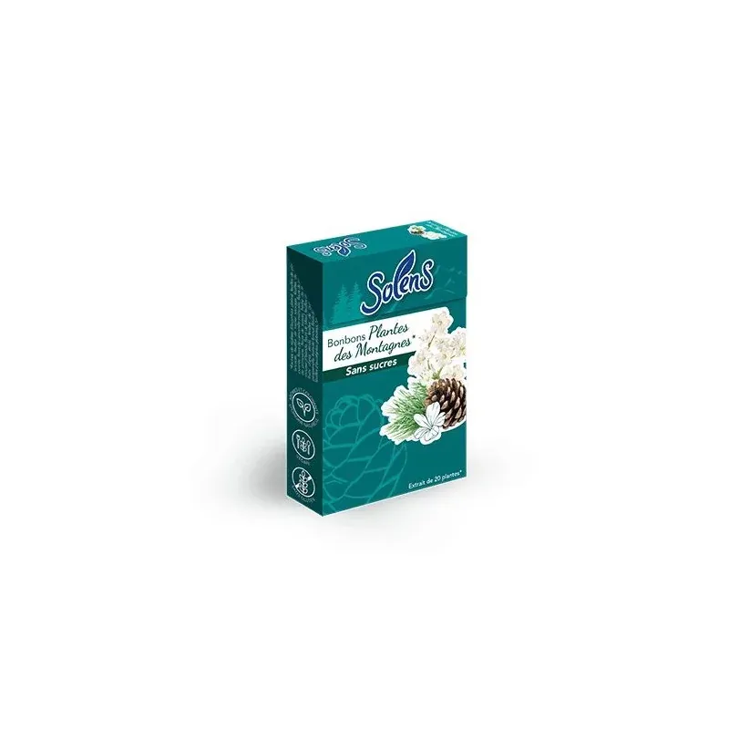 Solens Bonbons Plantes des Montagnes sans sucres 66G - Univers Pharmacie