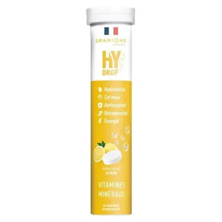 Granions Hydrop Arôme Citron 20 comprimés effervescents - Univers Pharmacie