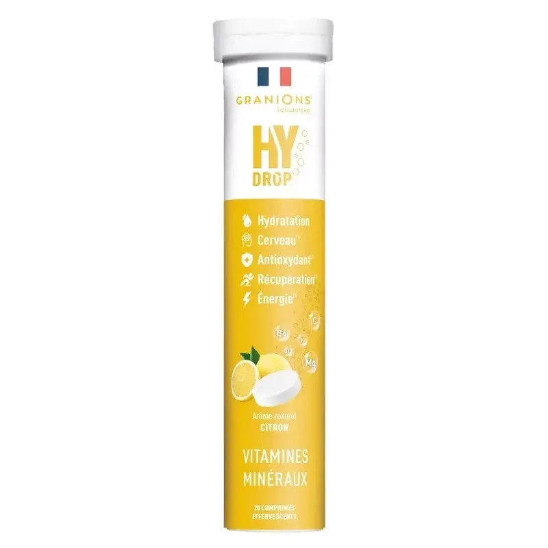 Granions Hydrop Arôme Citron 20 comprimés effervescents - Univers Pharmacie