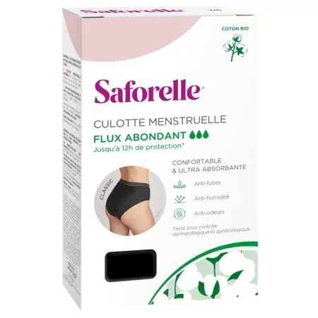 Saforelle Culotte Menstruelle Flux Abondant T38 - Univers Pharmacie