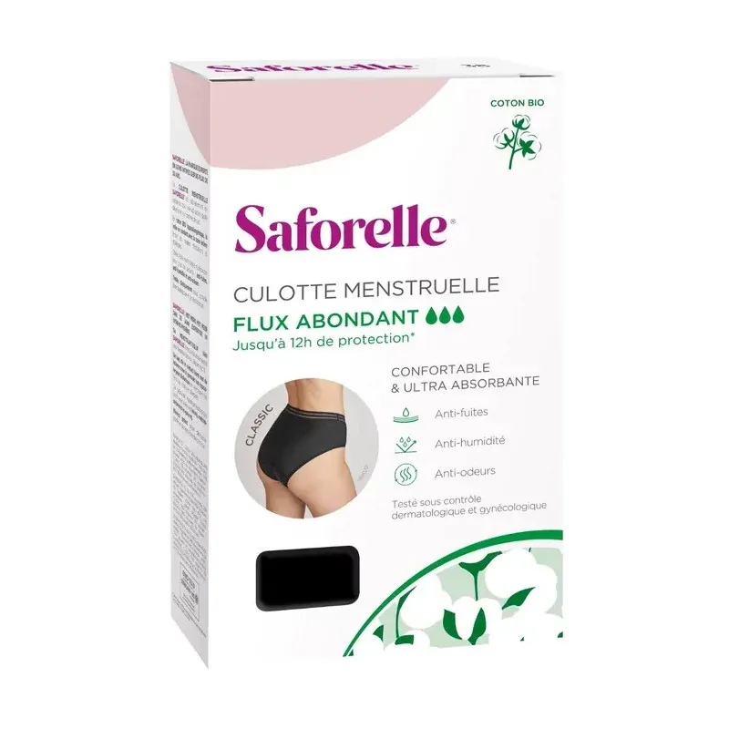 Saforelle Culotte Menstruelle Flux Abondant T38 - Univers Pharmacie