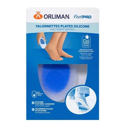 Orliman FeetPad Talonnettes Plates Silicone Taille 2 X2 - Univers Pharmacie
