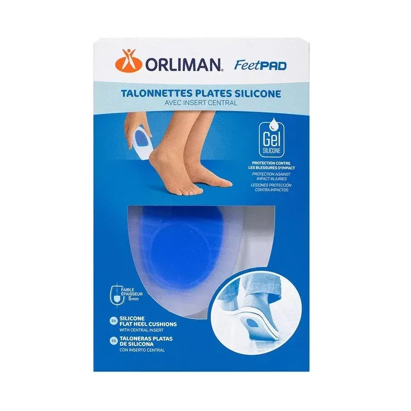 Orliman FeetPad Talonnettes Plates Silicone Taille 2 X2 - Univers Pharmacie