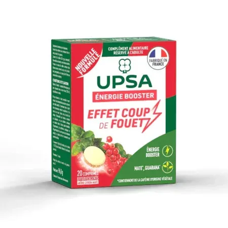 Upsa Energie Booster Effet Coup de Fouet 20 comprimés effervescents - Univers Pharmacie
