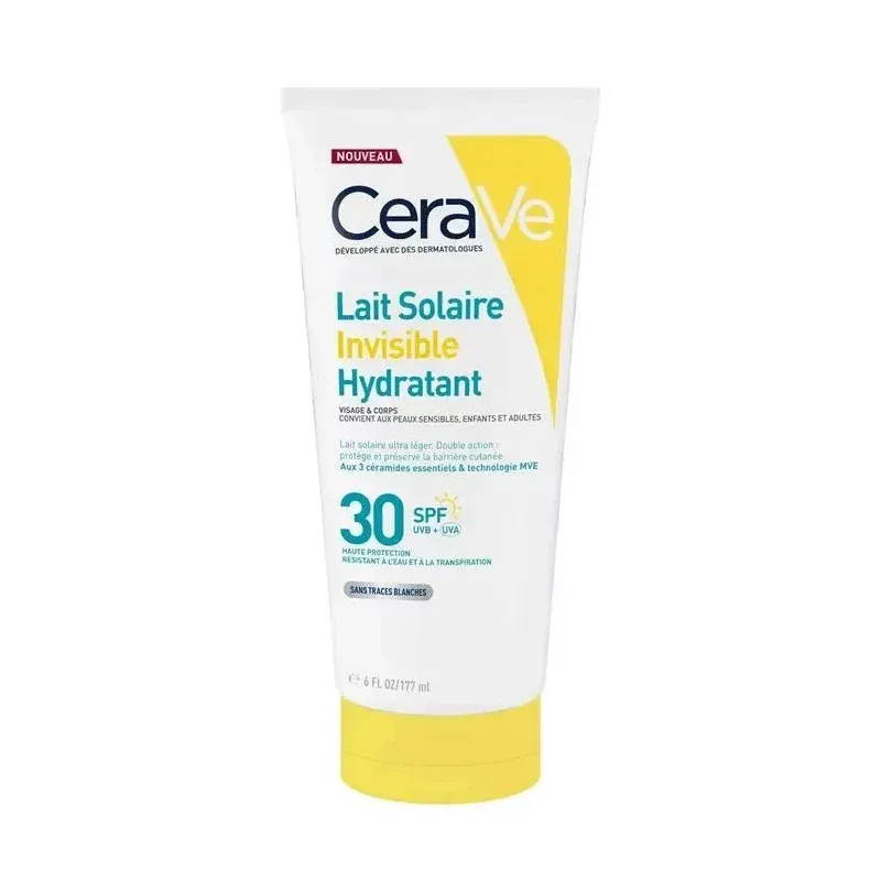 CeraVe Lait Solaire Invisible Hydratant SPF30+ 177ml - Univers Pharmacie