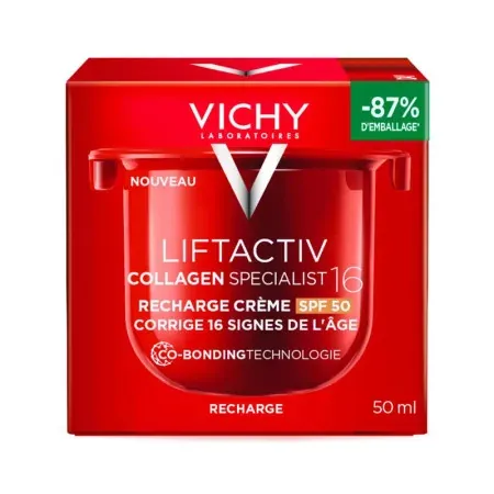 Vichy Lift Actif Collagen Specialist 16 Crème Jour Anti-âge SPF50 Recharge 50ml boîte - Univers Pharmacie