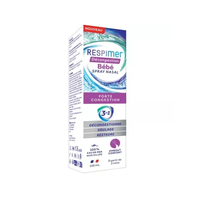 Respimer Décongestion Bébé Spray Nasal Spray Forte Congestion 100ml - Univers Phamacie