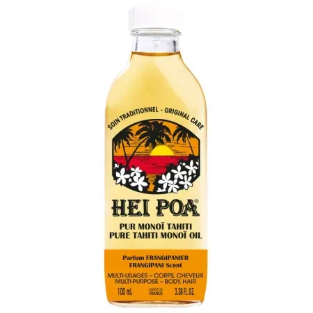 Hei Poa Pur Monoï Tahiti Parfum Frangipanier 100ml - Univers Pharmacie