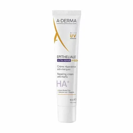 A-Derma Epitheliale Ultra Repair SPF50+ Crème Réparatrice Anti-marques HA+ 40ml - Univers Pharmacie