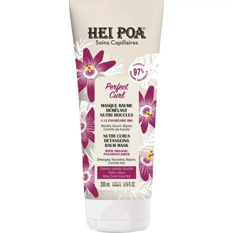 Hei Poa Perfect Curl Masque Baume Démêlant Nutri Boucles 200ml