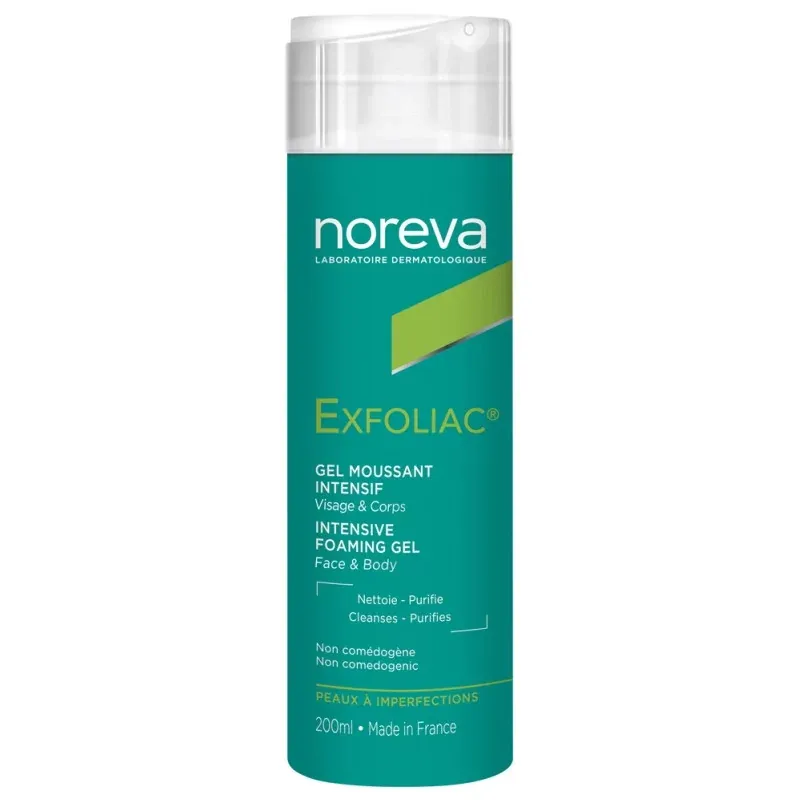Noreva Exfoliac Gel Moussant Intensif 200ml - Univers Pharmacie