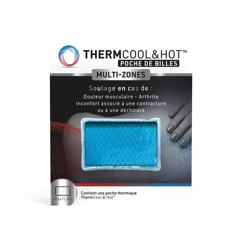 ThermCool&Hot Poche de Billes Multizones Chaud/Froid 19,6X11,9cm - Univers Pharmacie