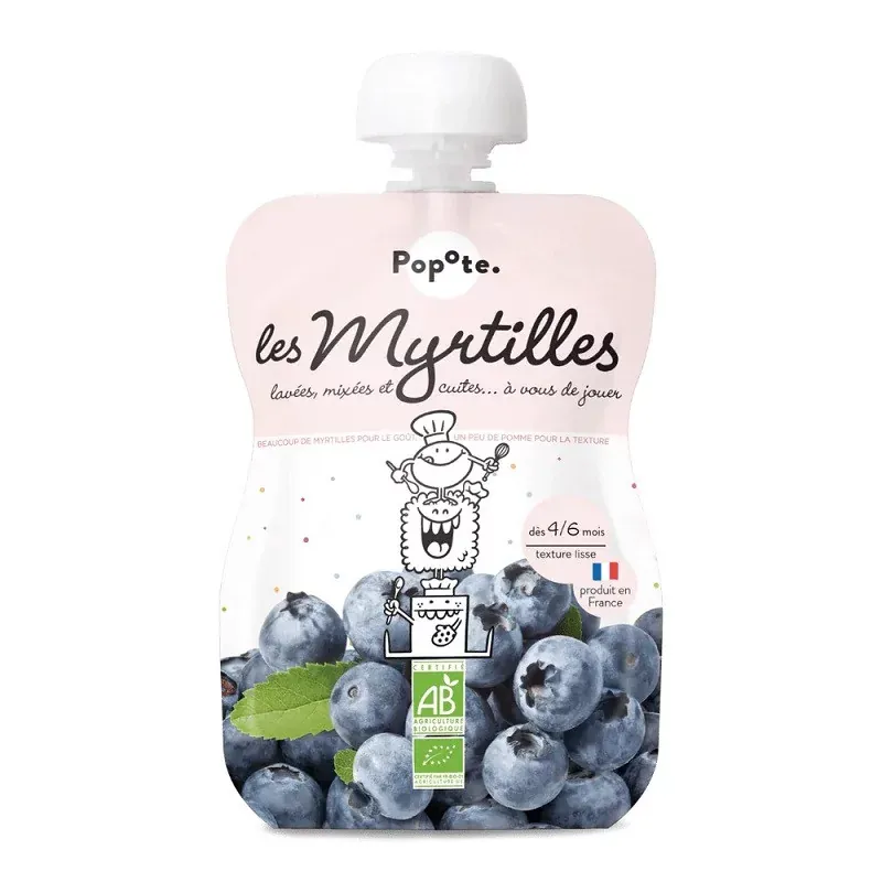 Popote Les Myrtilles Bio Compote 120g - Univers Pharmacie