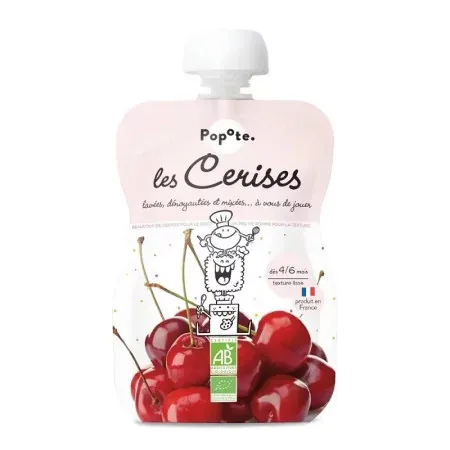 Popote Les Cerises Bio Compote 120g - Univers Pharmacie