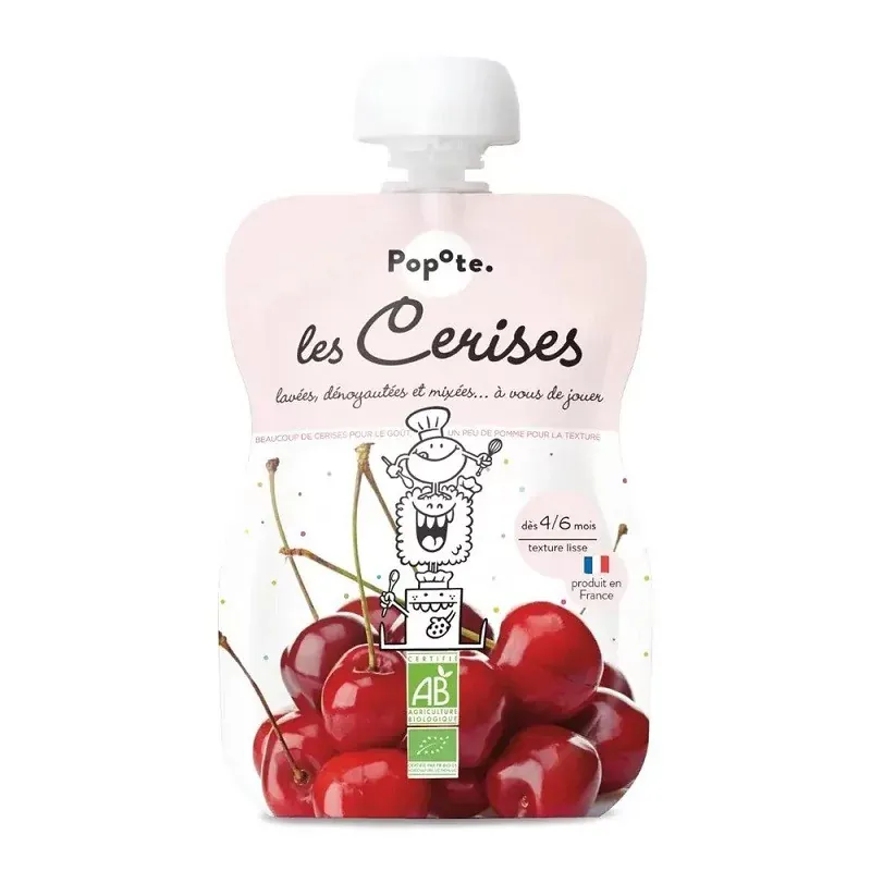 Popote Les Cerises Bio Compote 120g - Univers Pharmacie