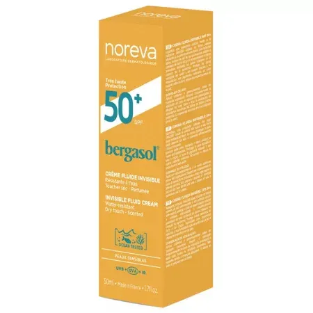 Noreva Bergasol Crème Fluide Fini Invisible SPF50+ 50ml - Univers Pharmacie
