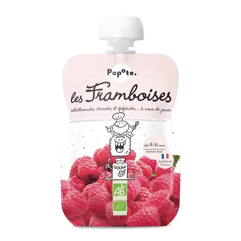 Popote Les Framboises Bio Compote 120g - Univers Pharmacie