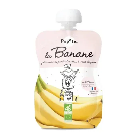 Popote La Banane Bio Compote 120g - Univers Pharmacie