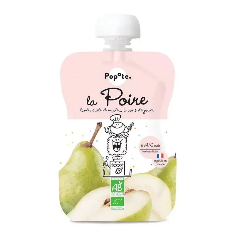Popote La Poire Bio Compote 120g - Univers Pharmacie