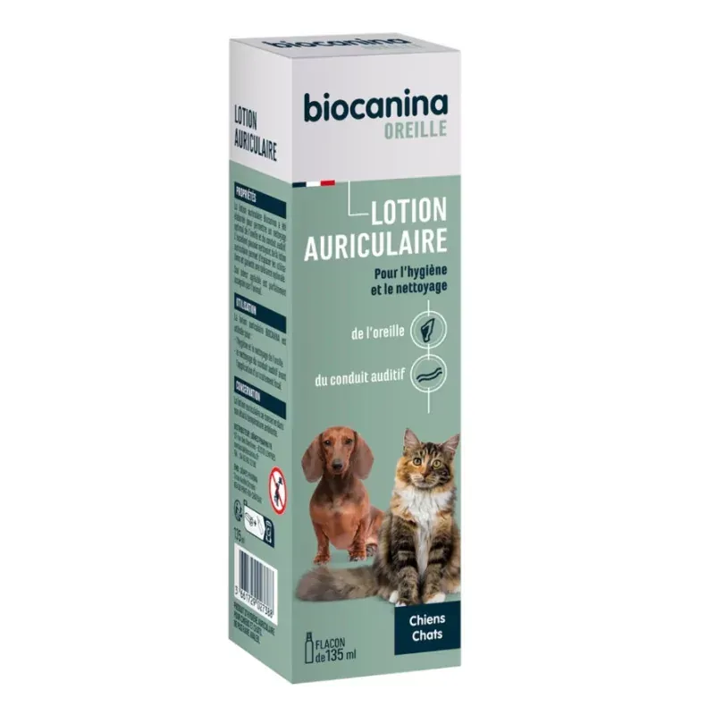 Biocanina Lotion Auriculaire Chiens Chats 135ml - Univers Pharmacie