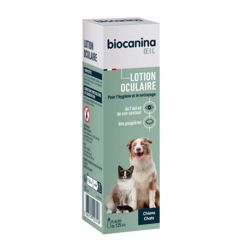 Biocanina Lotion Oculaire Chiens Chats 135ml - Univers Pharmacie