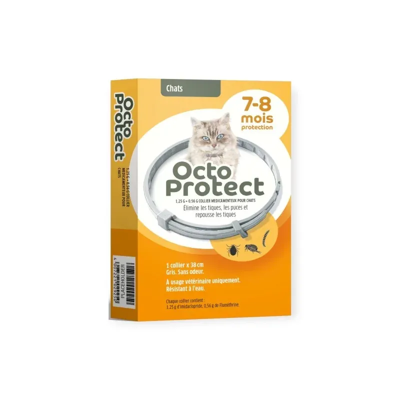 Octo Protect Collier Antiparasitaire Chats 38cm - Univers Pharmacie