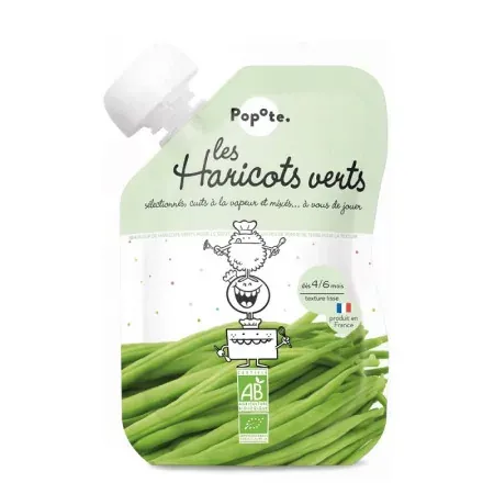 Popote Les Haricots Verts Bio Purée 120g - Univers Pharmacie