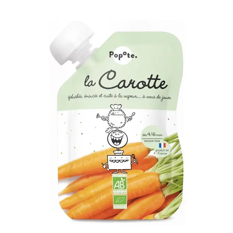 Popote La Carotte Bio Purée 120g - Univers Pharmacie