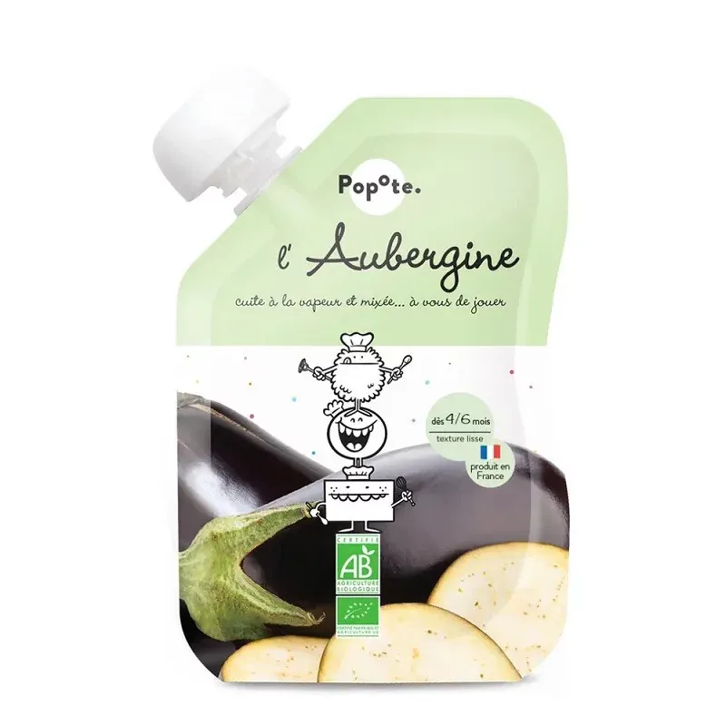 Popote L'Aubergine Bio Purée 120g - Univers Pharmacie