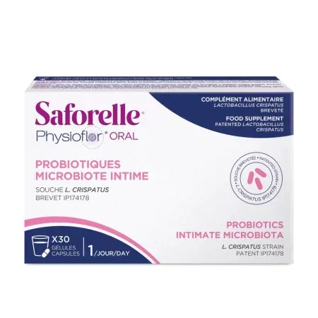 Saforelle Physioflor Oral Probiotiques Microbiote Intime 30 gélules - Univers Pharmacie