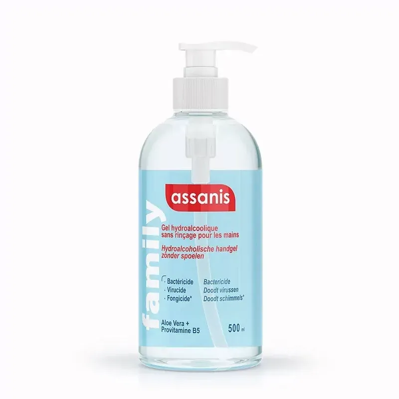 Assanis Gel Mains Hydroalcoolique 500ml - Univers Pharmacie