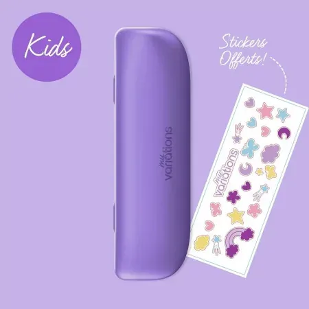 My Variations Étui de Voyage Brosse à Dents Électrique Enfant Violet + Stickers Licorne - Univers Pharmacie