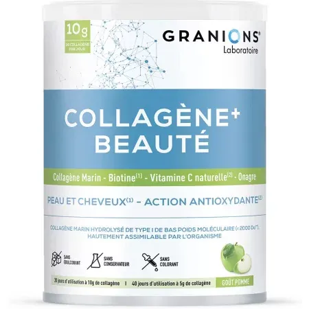 Granions Collagène+ Beauté Goût Pomme 275g - Univers Pharmacie