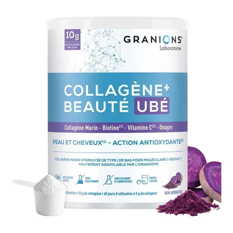 Granions Collagène+ Beauté Goût Ubé 216g - Univers Pharmacie