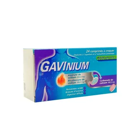 Gavinium 24 comprimés à croquer - Univers Pharmacie