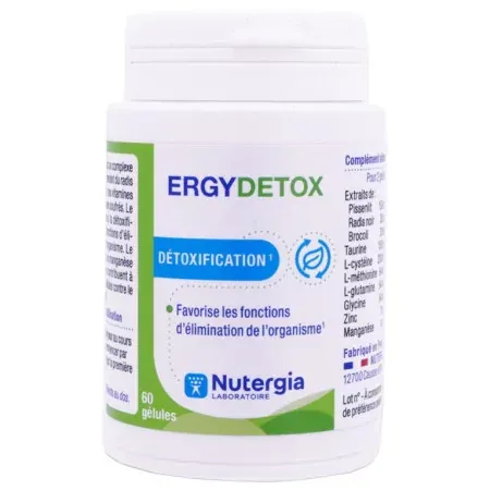 Nutergia ErgyDetox 60 gélules - Univers Pharmacie