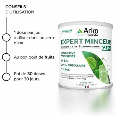Arkopharma Expert Minceur GLP-1 270g - Conseils d'utilisation
