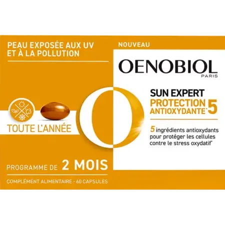 Oenobiol Sun Expert Protection Antioxydante 5 60 capsules - Univers Pharmacie