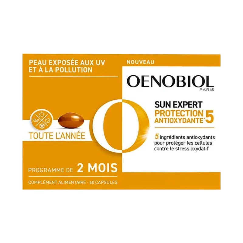 Oenobiol Sun Expert Protection Antioxydante 5 60 capsules - Univers Pharmacie