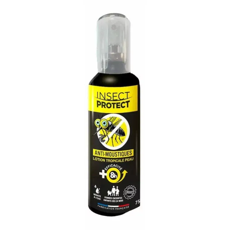 Insect Protect Anti-moustiques Lotion Tropicale Peau Spray 75ml - Univers Pharmacie